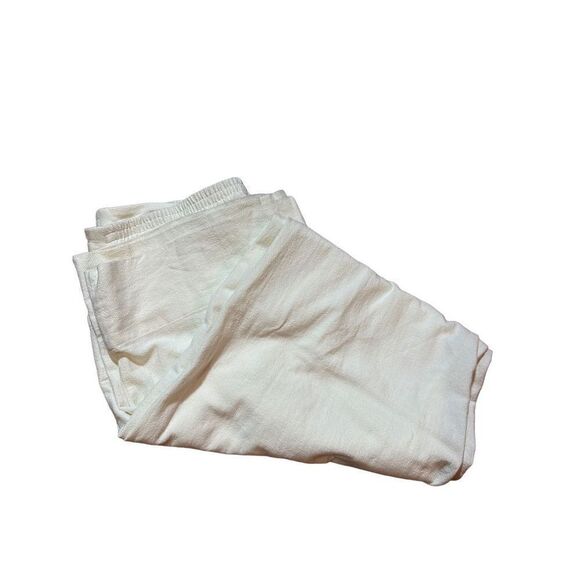 Soft Surroundings Women’s Straight Leg Gauze Pull On Pants Cream sz Small - Picture 9 of 12